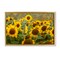 Stupell Industries Central Sunflower in Meadow Floating Frame, design by Andy Crawford